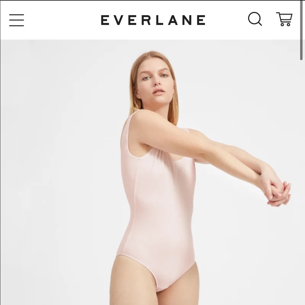 NWOT Everlane Pale Pink Tank Bodysuit